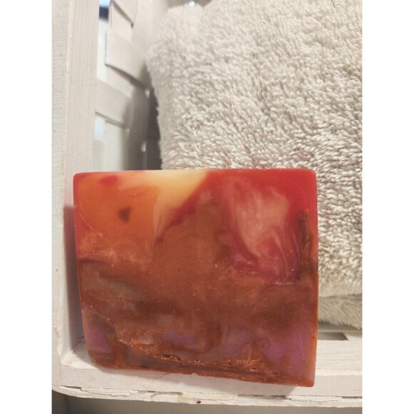 Three Pack Glycerine Orange Mango Art Soap Bar Decorative Spa 3 Pack - Picture 2 of 10